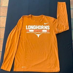 Burnt orange Longhorn Nike Dri-fit long sleeve M
